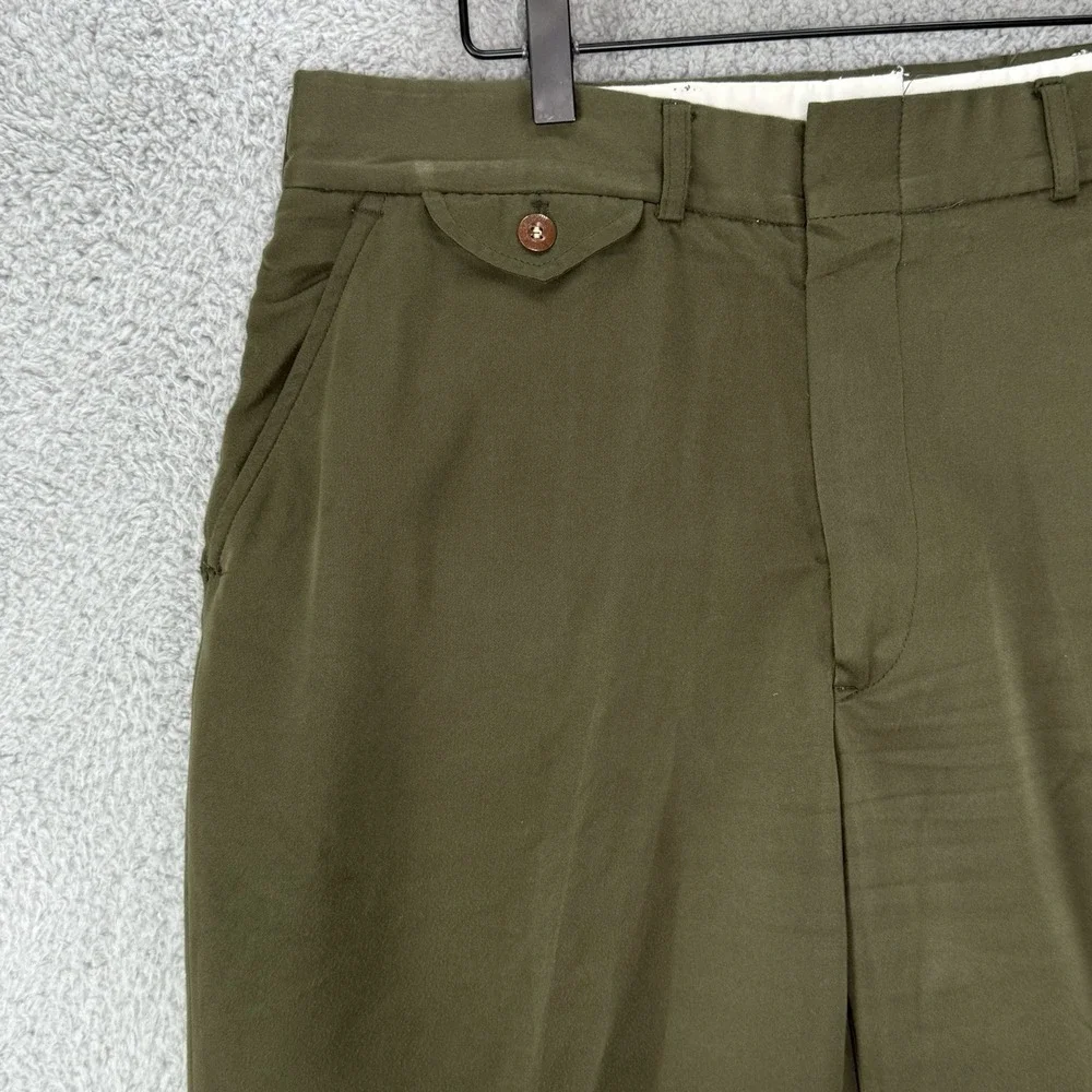 Vintage Orvis Melton Cloth Pants Size 34x32 Dark Green Made in USA‎ Pockets